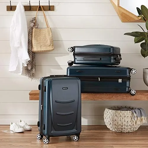 Miniatura 8 de Tienda Basics Maleta giratoria rígida con ruedas, Azul marino, 26.7 pulgadas