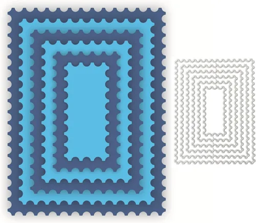 Miniatura 10 de Troqueles para álbumes de recortes, marco de capas de corte de metal para hacer tarjetas, plantilla de perforación de manualidades de papel, 8