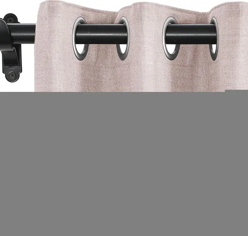 Miniatura 72 de Fcosie Cortinas opacas de lino 100 % opacas de 50 pulgadas de ancho x 63 pulgadas de largo, paneles de cortina con ojales para sala de estar