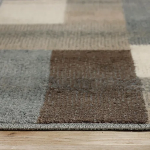Miniatura 4 de Superior alfombra de área de la colección diseñador Clifton, 8 mm de altura de apilado, con respaldo de yute, diseño geométrico contemporáneo, Beige