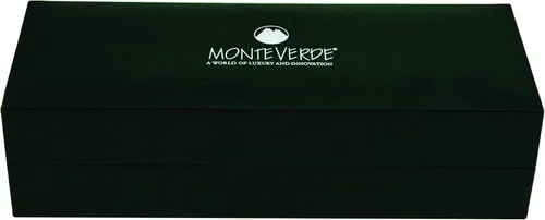 Miniatura 8 de Monteverde Invincia - Pluma estilográfica de fibra de carbono de oro rosa, punta media, diseño de fibra de carbono con tapa chapada en oro rosa