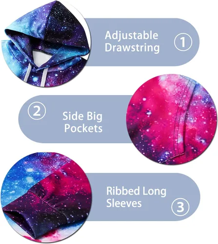 Miniatura 5 de Goodstoworld - Sudadera con capucha unisex con estampado gráfico 3D y bolsillos, tallas S a 3XL