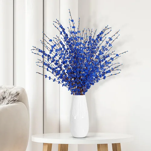 Miniatura 6 de Sggvecsy 10 piezas flores artificiales de jazmín de 29.5 pulgadas de largo, ramo de flores falsas altas, plantas de jazmín falsas, ramas secas