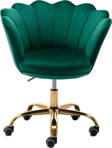 Miniatura 16 de Silla moderna de oficina en casa, silla de escritorio con ruedas, silla giratoria de tocador, silla de maquillaje, sillas de altura ajustable