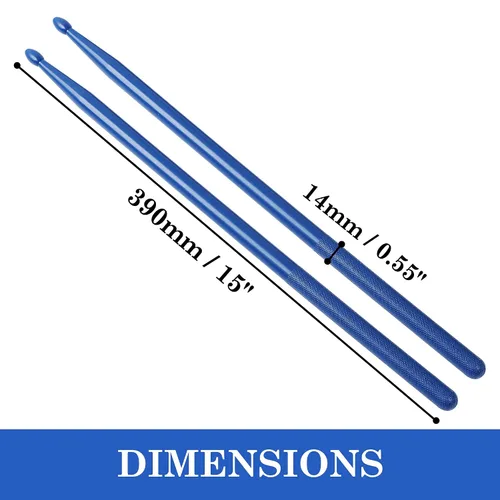 Miniatura 4 de uxcell Baquetas 5A, 1 par de baquetas de plástico para ejercicio, bastones ligeros para batería, accesorios duraderos de percusión para instrumentos