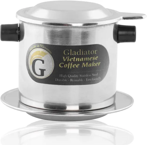 Juego de filtros para cafetera vietnamita, gotero de café estilo prensa francesa, prensa portátil reutilizable de 1 taza de una sola porción, 8