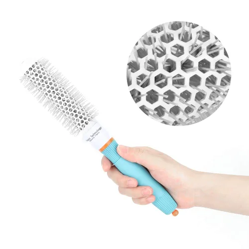 Miniatura 4 de GOTOTOP Cepillo de pelo redondo con aceite marroquí, tubo de aluminio 25#, tecnología iónica de cerámica nano térmica, adecuado para todo