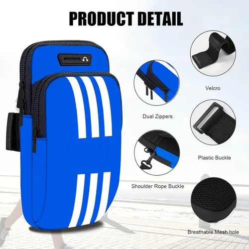 Miniatura 4 de Soporte de teléfono para brazalete de correr, bolso cruzado pequeño para mujeres, hombres y niños, iPhone 11, 12, 13, 14, 15, 16, 17 Pro Max Xs 16e