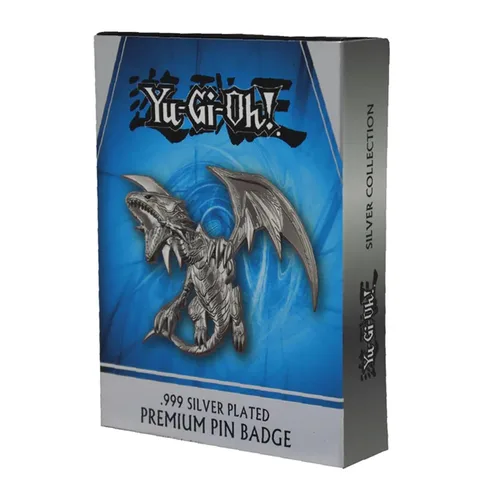 Miniatura 3 de Yu-Gi-Oh! Insignia de pin chapada en plata .999 de edición limitada Dragón blanco de ojos azules