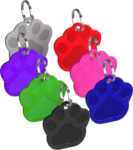 Etiqueta personalizada para mascotas de Dr. Fremont | Grande, huella | Muchas formas y colores | Aluminio anodizado fuerte | Fabricado en EE. UU