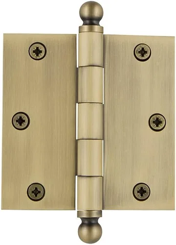 Miniatura 123 de Grandeur Hardware 824304 Bisagra residencial con punta de bellota de 3.5 pulgadas con esquinas de radio de 5/8 pulgadas en peltre antiguo