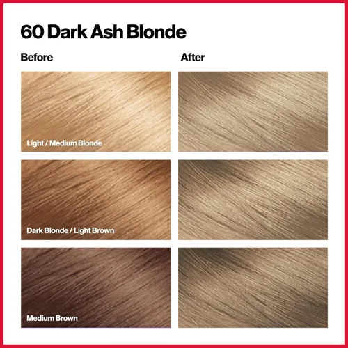 Miniatura 7 de Revlon Colorsilk - Tinte para el cabello, rubio ceniza oscuro, paquete de 3 unidades 60 rubio ceniza oscuro