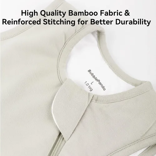 Miniatura 5 de BubblePanda - Saco de dormir de bambú de rayón para bebé de 0 a 6 meses, 1.0 tog, manta portátil ultra suave para bebé de 0 a 3 meses, saco