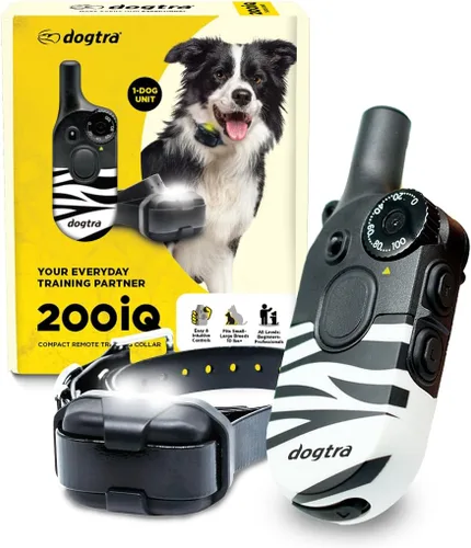 Miniatura 19 de Dogtra 200iQ Collar E de entrenamiento remoto – 100 niveles, tono, vibración, rango de 1/2 milla – Compacto, impermeable, control con una sola mano
