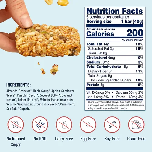 Miniatura 2 de The YES Bar Barra de manzana y canela crujiente – Proteína a base de plantas, barra de aperitivo decadente – Vegana, paleo, sin gluten, sin lácteos