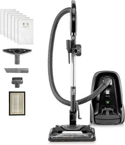 Kenmore BC3006 Serie 400 - Aspiradora con contenedor y bolsa, segura para mascotas, ligera, diseño de 2 motores con rodillo eliminador de pelo,