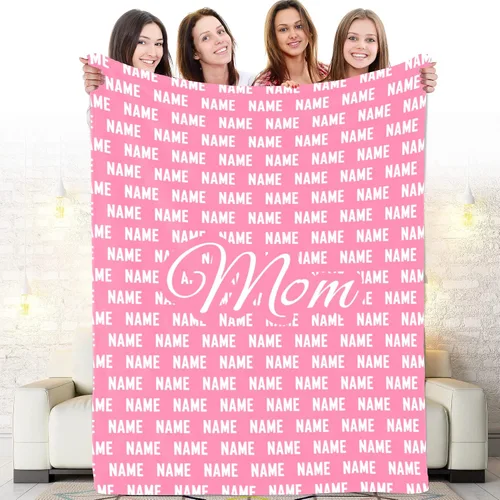 Miniatura 19 de Manta personalizada con corazones con fotos para mamá papá, manta personalizada para la cama, manta de forro polar, regalo para la familia, regalo