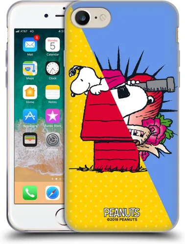 Miniatura 298 de Head Case Designs Funda de gel con licencia oficial de Peanuts Snoopy & Woodstock Halfs and Laughs [protección de grado militar] compatible