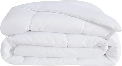 Miniatura 2 de London Fog Edredón de poliéster blanco de 1 pieza con diseño de lunares de sirsaca individual XL, con temática geométrica, para hombres y mujeres