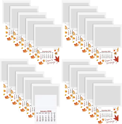 Miniatura 8 de Glenmal 5 Piezas 2026 Calendario Despegable y Adhesivo 2-en-1 Calendario para Coche Adhesivo para Pared Calendarios Adhesivos con Bolsillo