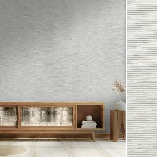 Miniatura 17 de GoDear Design Papel tapiz de imitación de tela de hierba, papel texturizado tipo tela para cubrir muebles, 23" An x 96" L, papel sin adhesivo, rayas