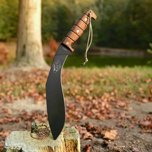 Miniatura 3 de ESEE Cuchillos EXPAT Jaraca Kukri Machete - Funda Cordura - Mango de Madera de Nogal
