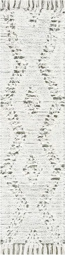 Miniatura 3 de SAFAVIEH Vermont Collection - Alfombra de pasillo, 2 pies 3 pulgadas x 8 pies, diseño de lana de tejido plano, color marfil y verde, ideal