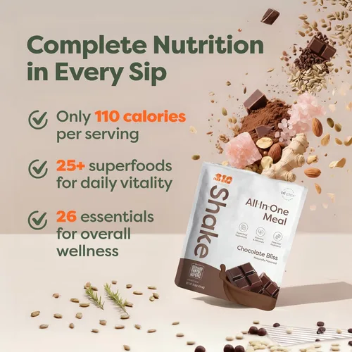 Miniatura 3 de 310 Nutrition Batido en polvo todo en uno de reemplazo de comidas, mezcla de batidos de proteínas a base de plantas con alta fibra, probióticos