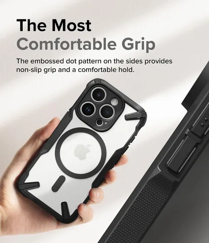 Miniatura 8 de Ringke Fusion-X - Funda para iPhone 15 Pro [compatible con MagSafe] Funda protectora resistente a prueba de golpes, color negro mate magnético