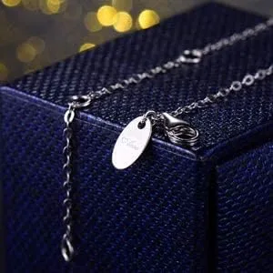 Miniatura 5 de ELDA & CO. Regalos de cumpleaños, collar infinito de plata de ley 925 con piedras natales de octubre y noviembre, turmalina rosa, citrino, regalos