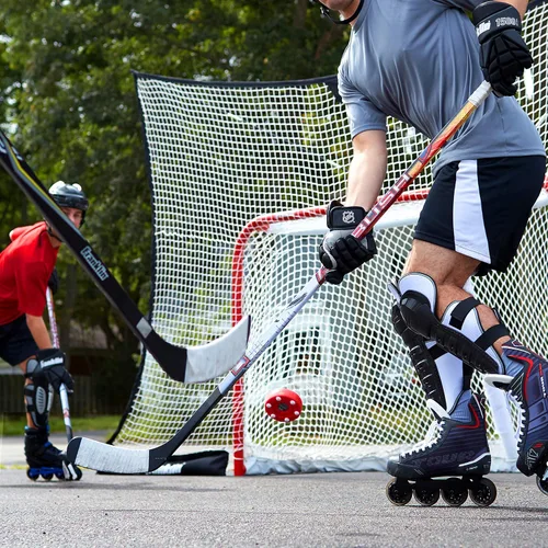 Miniatura 7 de Franklin Sports NHL - Discos de hockey sobre ruedas de calle, Pro Commander - Discos de hockey sobre ruedas para exteriores para práctica + Rojo - 1