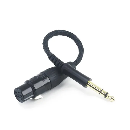 NewFantasia 1/4 "TRS 0.250 in macho a 4-pin XLR equilibrado hembra cable adaptador de audio para auriculares 6N OCC cobre monocristalino plateado
