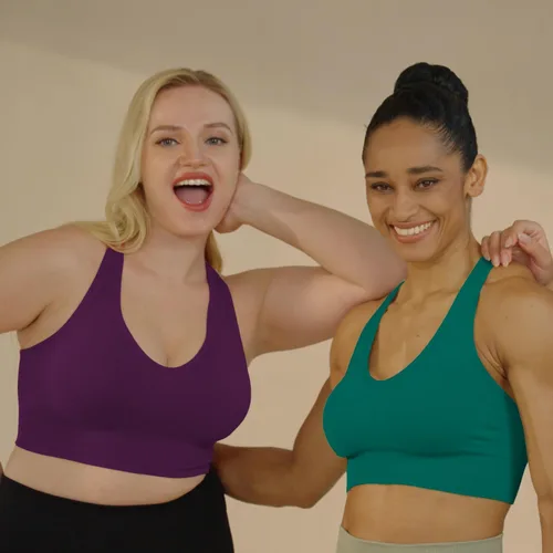 Miniatura 2 de Evercute - Brasier deportivo para mujer, con relleno, tirantes cruzados y sin costuras, brasier de soporte medio para alto impacto, ideal para yoga