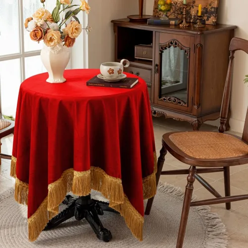Miniatura 29 de F-CHU Manteles cuadrados pequeños de 36 x 36 pulgadas, mantel redondo pequeño de terciopelo color negro sólido para mesita de noche, mesita
