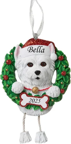 Miniatura 13 de Adorno personalizado para 2025, raza pura de perro Beagle, adorno para árbol de Navidad, decoración profesional personalizada, regalo para cachorro