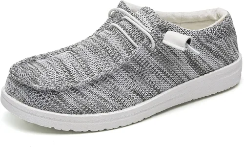Miniatura 2 de Betrue Zapatos náuticos ligeros para mujer, mocasines casuales para mujer, zapatos de cubierta para mujer, zapatos de lona transpirables para mujer