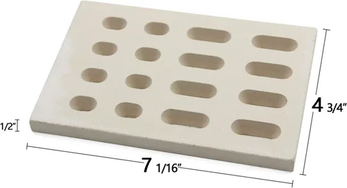 Miniatura 2 de Hongso Domador de llama universal de repuesto para placa de calor de 7 1/16 pulgadas, domador de llama de ladrillo de cerámica, repuesto radiante
