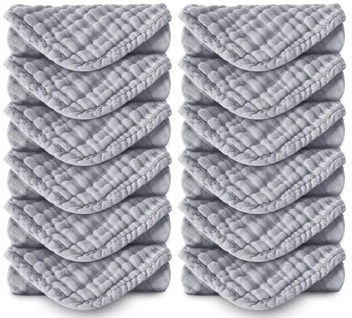 Miniatura 29 de Paquete de 8 pañitos grandes para bebés, de 20 por 10 pulgadas, son ultra absorbentes, se pueden lavar a mano, ideales para recién nacidos, toalla