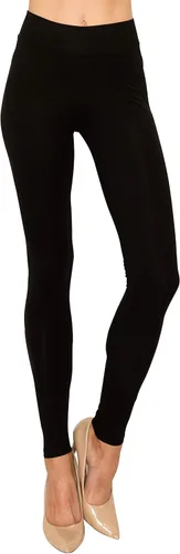 Miniatura 3 de EttelLut - Leggings de algodón y elastano básicos, de tela jersey, largo completo o arriba de los tobillos, talla regular y extra grande