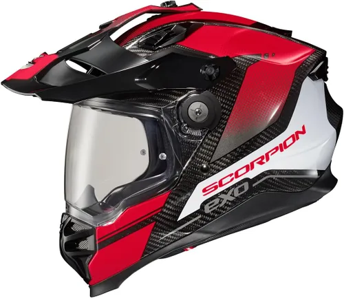 Miniatura 13 de ScorpionEXO XT9000 - Casco integral de fibra de carbono para motocicleta de aventura con visera Pinlock Ready, bolsillos para altavoz listos