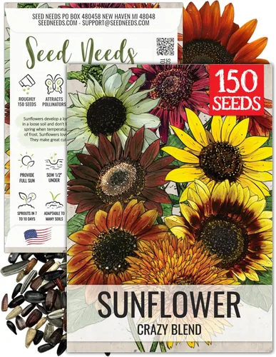 Miniatura 17 de Seed Needs Semillas de girasol para plantar girasoles de manchas solares enanas, semillas de flores de corte anual de polinización abierta