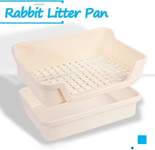 Miniatura 9 de Hamiledyi Caja de arena extra grande para conejos, inodoro de esquina para mascotas, entrenador de orinal para animales pequeños, bandeja de arena