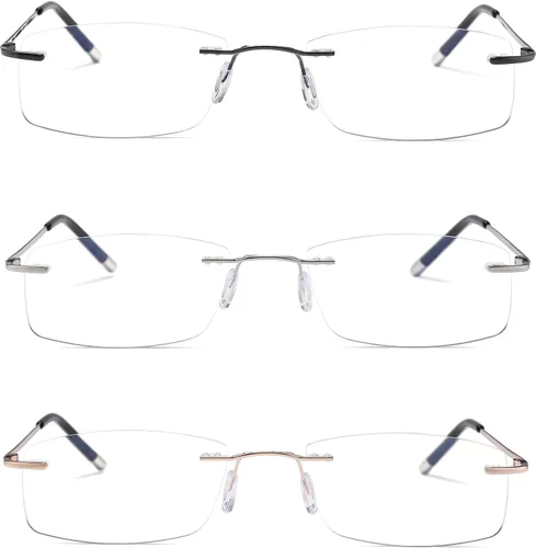 Miniatura 2 de HIYANJN Gafas de lectura a prueba de luz azul para mujeres y hombres, filtro antideslumbrante, lentes ligeros