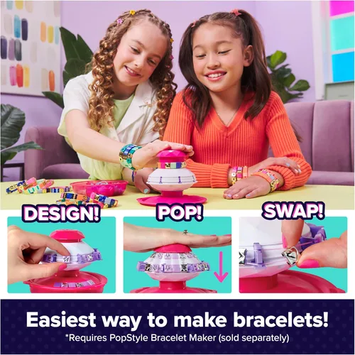 Miniatura 2 de Cool Maker, PopStyle - Paquete de expansión para hacer pulseras, más de 50 cuentas de gemas, hace 3 (el embalaje puede variar), juguetes para niños