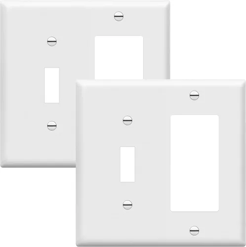 Miniatura 33 de ENERLITES - Placa de pared combinada de acero inoxidable para interruptor de palanca y decorativo, resistente a la corrosión, placa metálica de 2
