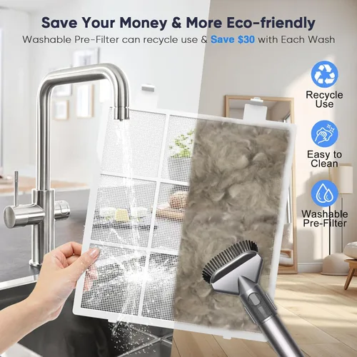 Miniatura 2 de Purificadores de aire inteligentes con Wifi para el hogar, habitación grande de hasta 3000 pies cuadrados, limpiador de aire DAYETTE con filtros