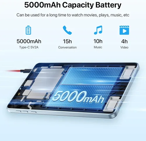 Miniatura 6 de UMIDIGI G1 Tab mini Android 14 Nueva Tablet 2024, 7(3+4)GB+32GB 1TB expandible, Modelo Wi-Fi 6, Tablet de 8 pulgadas con procesador Quad-Core hasta