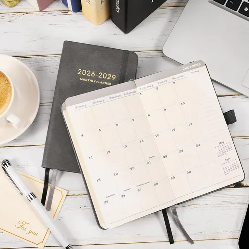 Miniatura 7 de Agenda de bolsillo 2026-2028, agenda mensual 2026-2028, calendario de bolsillo (36 meses) con 60 páginas de notas, enero de 2026 a diciembre