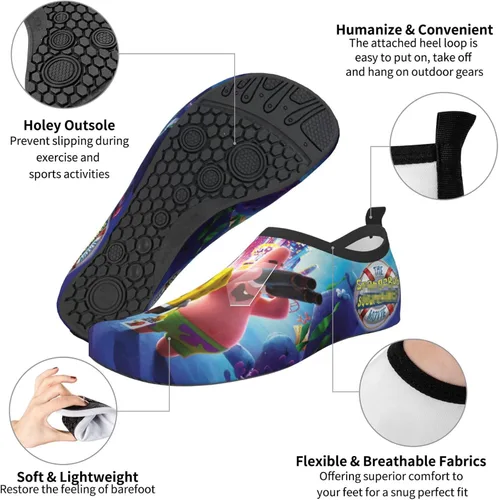 Miniatura 3 de ADFXRJ Zapatos de agua para niños y niñas, calcetines de agua de secado rápido, natación, playa, yoga, ropa deportiva, piscina, camping, viajes