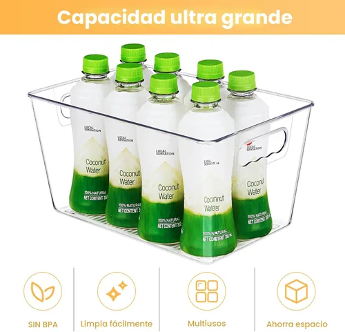 Miniatura 6 de YIHONG Contenedores organizadores de almacenamiento transparentes para despensa, paquete de 10 contenedores de plástico para almacenamiento